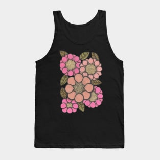 Flower Power, pink and green, retro florals Tank Top